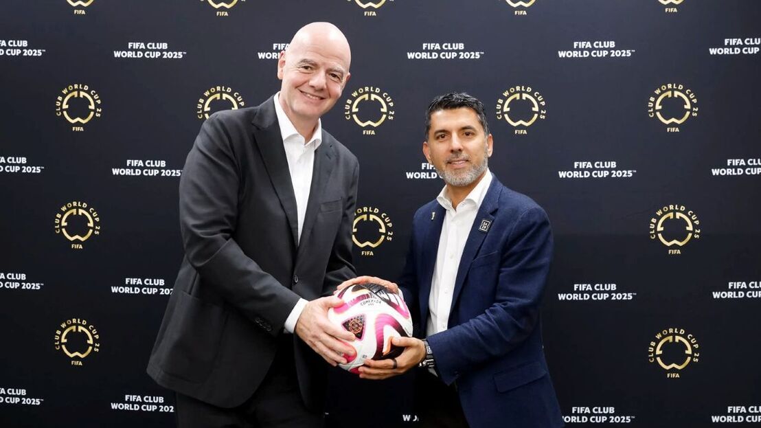 FIFA’s Gianni Infantino and DAZN’s Shay Segev